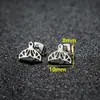 Pendientes de Animales Lindos de Dibujos Animados Diseño de Nicho Ins Pendientes de Zorro de Origami Dinosaurio Pendientes Simples de Acero Inoxidable