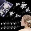 Horquilla para el cabello en forma de U de perlas, Cadena con cuentas, Flor, Horquilla para el cabello, Accesorios para el cabello, Pedrería, Peinado nupcial, Disco para el cabello, Horquilla para el cabello, Horquilla para el cabello en forma de U, Mujeres