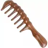 Pente Personalizado de Sândalo Esculpido para Uso Doméstico Pente Massageador Espesso de Dentes Largos para Mulheres com Cabelos Longos Pente Massageador Especial para Dragagem de Meridianos