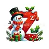 Novo Carro Pendurado Árvore de Natal Plana Transfronteiriça Feriado Carta de Natal 26 Pingente Decorativo Decoração de Boneco de Neve Acrílico