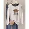 Top Básico de Moda Otoño 2026 para Mujer, Empalmado Versátil Elegante Holgado Adelgazante