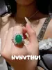 Joyas: Collar Colgante Buda de Crin de Caballo y Ágata Calcedonia Verde, Estilo Chino Comparable al Jade, Conjunto de Pulseras de Diamante Brillante con Forma de Calabaza