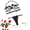 Fornecimento transfronteiriço Europa e Estados Unidos comércio exterior lingerie sexy feminina com tiras vazadas conjunto de três peças fabricantes atacado