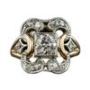 Anillo hueco retro de moda elegante Jianjie con circón cuadrado incrustado anillo para hombre