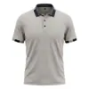 Camisa Polo Masculina Casual Esportiva de Secagem Rápida Europeia e Americana para Uso Externo com Gola Lapela Color Block para Golfe Amazon Manga Curta
