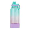 1.0L Botella Espacial Color Degradado Plástico Gran Capacidad Vaso Deportivo para Agua Asa Portátil Vaso para Beber Directamente Vaso de Plástico