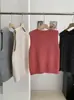 Chaleco de Punto de Color Sólido con Cuello Redondo KEKEZOON Suéter Holgado sin Mangas para Mujer Top Versátil 8953