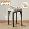 Banqueta Quadrada Macia Acolchoada para Sala de Estar e Sala de Jantar em Casa, Banqueta Quadrada Macia Acolchoada Espessa, Simples e Luxuosa, Empilhável Baixa