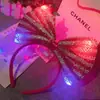 Faixa de cabeça com laço luminoso LED da Minnie de desenho animado Amazon Decoração de flash de Natal faixa de cabeça com laço