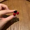 Pinza de Agarre Pequeña Delicada Cereza Roja Ankora Pinza Lateral para Flequillo Roto de Cabeza de Princesa Femenina Accesorios para el Cabello para Recogido Parcial de Cabello Corto