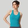 Chaleco Deportivo Todo en Uno Estilo Americano Yuyue con Almohadillas en el Pecho para Correr, Fitness, Yoga, Absorbente de Impactos, Transpirable, Espalda Bonita, Ropa Exterior para Mujeres