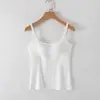 Dropshipping Novo Estilo Camisola Longa Feminina de Alça Fina para Primavera e Verão com Bojo para Usar em Camadas ou Sozinha