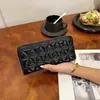 Al por mayor transfronterizo 2025 billetera larga para mujer moda simple clutch hilo bordado bolsa para teléfono móvil monedero Billetera