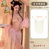 Lencería Sexy con Estilo Chino Vintage, Hanfu Transparente de Corte Talla Grande Uniforme Antiguo Puro Deseo Bordado Set de la República de China