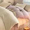 2026 Nuevo Juego de Ropa de Cama de Lana de Leche de Cuatro Piezas Invierno Espesado Coral Franela Ropa de Cama Funda de Edredón Sábana Juego de Tres Piezas