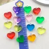 Brincos Pingente Coração de Amor Resina Luminosa Transparente Coração de Pêssego Simulada Pingente de Bolsa Chaveiro Acessórios para Joias DIY