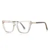 Armazón de Gafas de Moda Ultra Ligero Tr90 2242 Lujo Accesible Francés Nicho Espejo Plano para Mujer Anti Radiación Luz Azul Espejo para Computadora