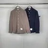 Ventas Directas de Fábrica Tb Camisas de Manga Larga de Tela Oxford con Doble Manga para Hombre y Mujer, Camisas de Color Sólido, Nuevas para Primavera y Otoño