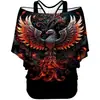 [Processamento Personalizado] Impressão Digital 3D Transfronteiriça Manga Curta Verão Colete Fino Top Feminino Roupa Íntima Camiseta