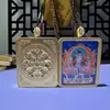 Pintura Thangka Dorada de las Vidas Pasadas y Presentes de Zaki Lam, los Ocho Zorros Guardianes, Pintura Thangka Semipintada a Mano sobre Lienzo