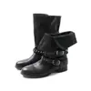 Botas altas de tacón grueso estilo Dilraba, retro francés, vaquero occidental, botas para mujer, otoño 2026, nuevas botas altas de jinete