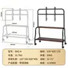 Soporte de TV de pie con almacenamiento de panel perforado móvil, carrito con ruedas para sala de estar, soporte universal para televisores de 65/75 pulgadas