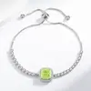 Pulsera Cuadrada Princess de Diamante de Alto Carbono para Mujer Moda Transfronteriza Simple Lujo Ligero Versátil Incrustaciones Joyería Cortada Flor de Hielo