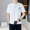 Nuevo Conjunto Deportivo y de Ocio de Verano para Hombre, Shorts de Manga Corta, Marca de Moda 2025, Talla Grande, Cuello Redondo, Conjunto de Dos Piezas para Adolescentes