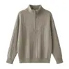 Novedades para Otoño/Invierno 26: Serie de lujo puro de cachemira, suéter de punto trenzado con cuello camisero estilo Ralph Lauren, suéter de cachemira POLO para exteriores