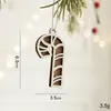 Enfeites de Natal de madeira ecológicos no atacado, decorações de árvore de Natal de bengala doce com alças de suspensão embutidas, sem rebarbas, adequados para todas as ocasiões