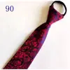 Corbata de Hombre Cremallera Novio Boda Roja 8cm Vestido Negocio Nudo Negro Libre Perezoso Fácil de Tirar Azul Corbata