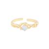 1045 Anillo de Piedra Lunar de Línea Cruzada Versátil Diseño de Lujo Accesible de Nicho Estilo K Plata Esterlina S925 Anillo para Mujer