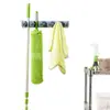 Estante de Almacenamiento Rectangular de Alta Resistencia Montado en la Pared para Escobas, Trapeadores o Bolsas de Almacenamiento para Herramientas, con Ganchos y Ranuras, Adecuado para Uso