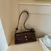 Bolsa feminina retro coreana estilosa Shuai Mi Jia 2026 outono nova bolsa quadrada pequena para o trabalho bolsa de ombro transversal casual