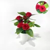 Rosas artificiales de estilo nórdico, perfectas para decoración de interiores y de escritorio, adecuadas para hoteles, centros comerciales y diseño de interiores