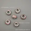 3 Filas de Arcilla Suave Redonda Incrustada de Diamantes Ojal de Tres Filas Amazona Bolas de Diamante Bolas de Diamante de Arcilla Material de Decoración para Pulsera Perforada DIY