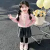 2026 Nuevo Estilo Coreano Suéter Grueso de Terciopelo de Visón con Lunares para Niñas Invierno Nuevo Ropa para Niños Base Elegante Ropa para Niños