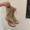 Sandalias Chanclas de Tacón Grueso Estilo Francés de Gama Alta para Mujer, Nuevo Estilo Bota Verano 2025