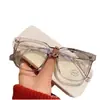 Óculos Anti-Radiação Luz Azul Miopia Feminino Tendência Armação Super Grande Redes Sociais Preto Armação Grossa Lentes Planas Simples Proteção Ocular
