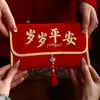 2027 Tela de Alta Gama Completamente Bordada del Año de la Oveja Sobres Rojos Sobres de Dinero de la Suerte Estilo Nuevo para Regalos de Año Nuevo a Personas Mayores