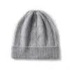 Chapéu de tricô de cashmere com flor de cor sólida para menina, novo para outono e inverno, chapéu infantil masculino e feminino quente de cor sólida grosso para bebê