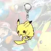 Llavero Serie Pikachu Transfronterizo Acrílico Plano 2D Colgante Espejo Retrovisor de Coche Mochila Estilo Europeo y Americano