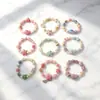 Pulsera Popular Transfronteriza de Macarrón Cerámico con Forma de Estrella de Mar y Caracola, Pulsera Elástica de Cuentas Estilo Océano con Conchas para Mujer