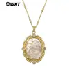 WT-JN273 Pingente Forma de Anjo Bebê com Concha Preta e Branca Natural Joia Versátil para Suéter Colar