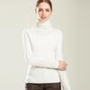 Suéter de cuello alto para mujer, de otoño e invierno, ajustado, de punto, con cuello de pelo corto, camisa básica, jersey de manga larga para mujer