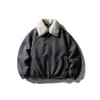Roupas Masculinas Beijie Marca Americana Moderna 2025 Inverno Novo Estilo Gola de Pelo Removível Roupas de Algodão Roupas de Algodão Lã Masculinas Jaquetas Grossas de Algodão