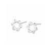 Colección 30 S999 Plata Fina Palito para Oreja de Plata Arete de Plata Bola Coreana Estrella Arete Pequeño Agujeros en las Orejas de Mujer Aguja para Oreja