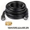 Manguera para Hidrolavadora 25 pies Anti-torsión 1/4" Engrosada Manguera para Lavado de Autos Conector de Cobre Roscado M22 3200Psi