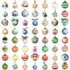 56 pegatinas de la serie de bolas redondas de dibujos animados Navidad DIY teléfono móvil taza de agua patineta impermeables pegatinas de PVC sin derechos de autor