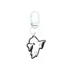 Llavero de Goma Suave de Fantasma de Halloween Dibujado Hebilla de Puerta en Forma de 8 en Forma de U Llavero Pinza de Langosta Figura de Muñeco Hebilla Colgante Adorno